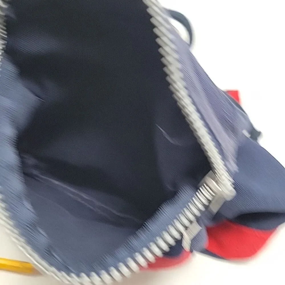 Vintage Tommy Hilfiger Canvas Backpack 1990s Nap Sack Tote Bag Big Flag Cotton - Picture 13 of 16